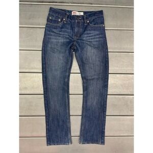 Levis 511 Jeans Womens Size‎ 14REG 27X28 Blue Dark Wash Denim Slim Straight Leg